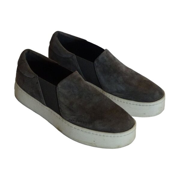Vince Shoes - Vince Gray Suede Slip-On Platform Loafers Sneakers Women Size 8 EUR 38
